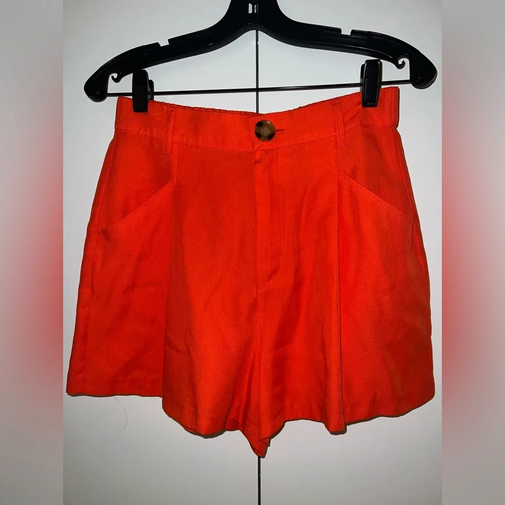 Zara Orange Shorts Size Small - Picture 3 of 9